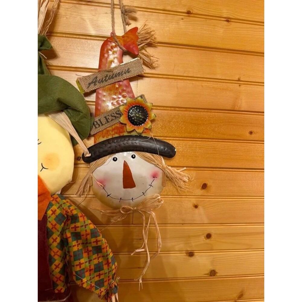Two piece bundle lot fall decoration scarecrows - Picture 2 of 5